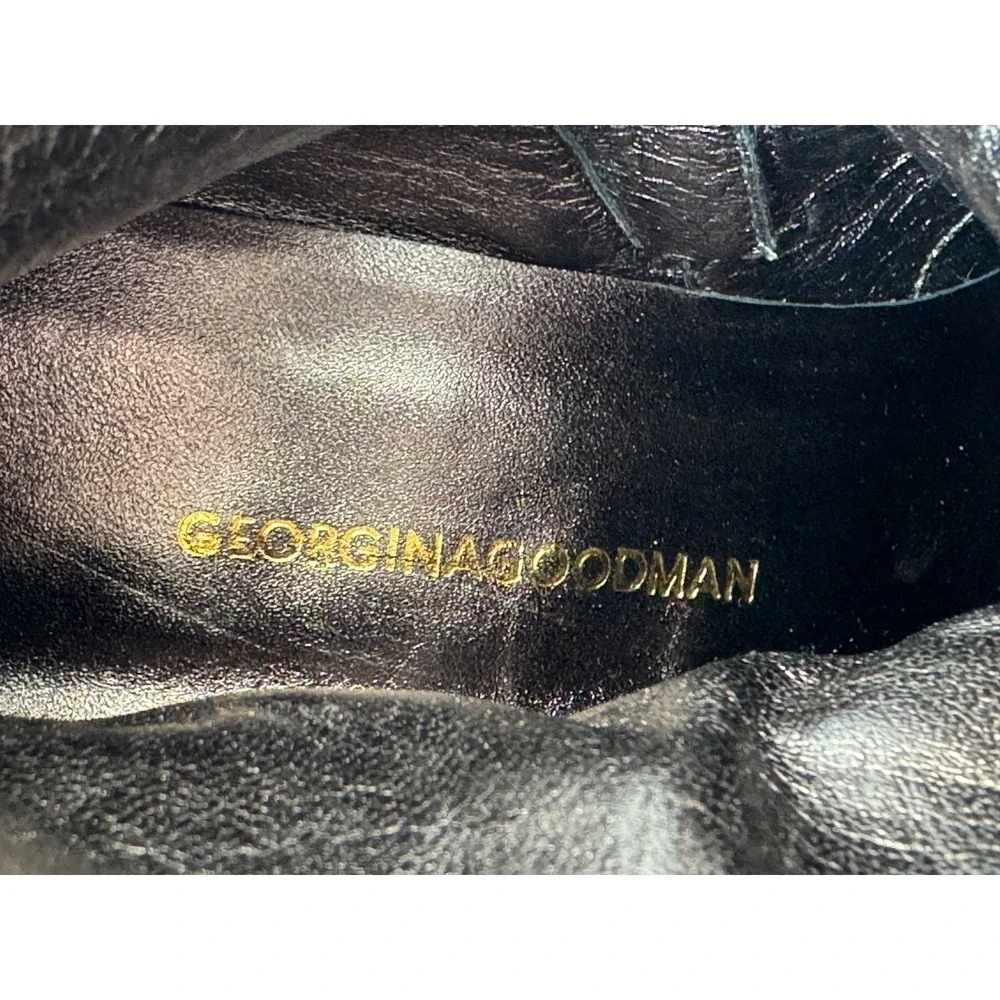 Georgina Goodman Suede Kitten Heel Boots Women 40 US‎ 9? NWOB Art to wear RARE